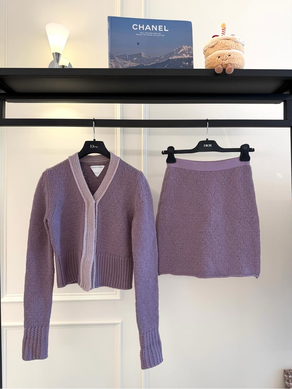 Bottega Veneta Lilac Knit Mini Skirt